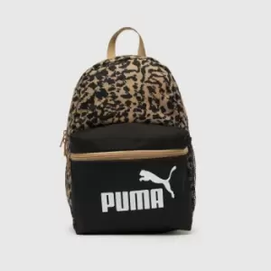 image of PUMA Black & brown small phase backpack