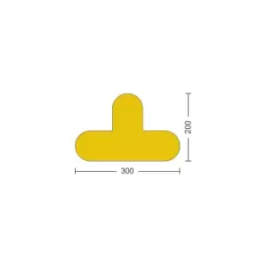 Image of PVC floor marker, T, pack of 50, LxW 200 x 300 mm