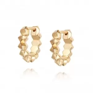 image of Octavia Huggie Hoop 18ct Gold Plate Earrings HUG01_GP