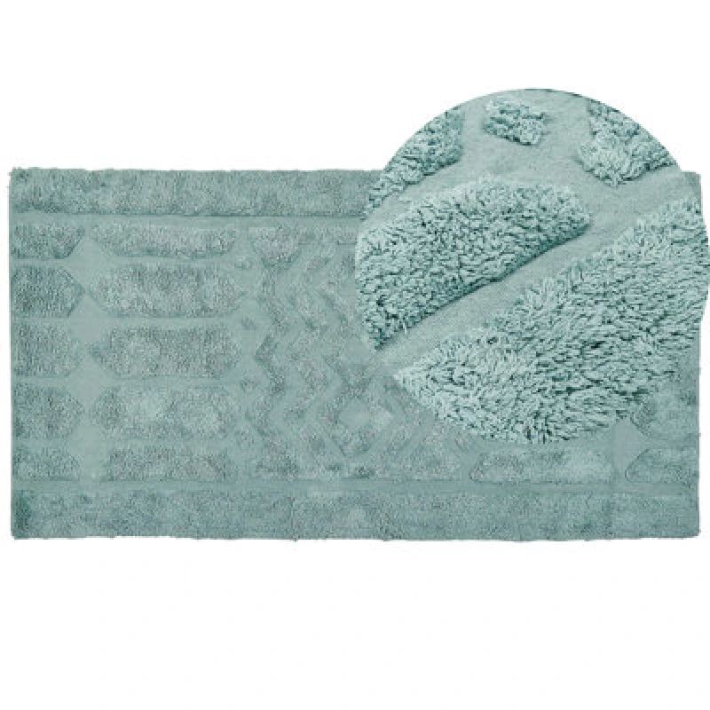 Image of Beliani Rug Sirnak Mint Green 80 X 150 Cm Cotton