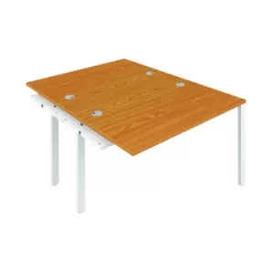 Image of Jemini 2 Person Extension Bench Desk 1600x1600x730mm Nova Oak KF809340