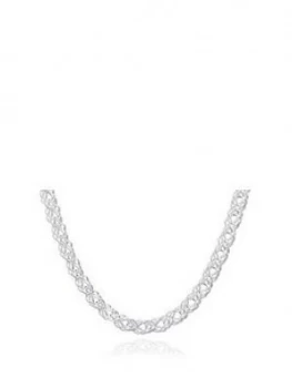 image of Rachel Jackson London Sterling Silver Choker Style Statement Chevron Curb Necklace