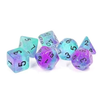 image of Peacock Glowworm Polyhedral Dice Set - Sirius Dice