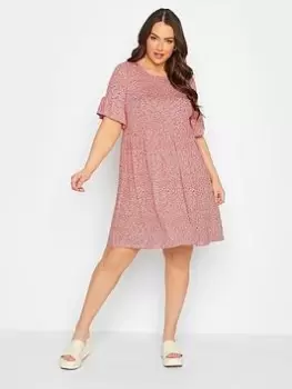 Image of Yours Yours Smock Tunic Dress - Red , Red, Size 16, Women
