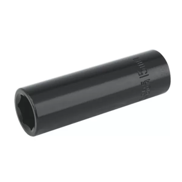 Image of Genuine SEALEY IS1215D Impact Socket 15mm Deep 1/2Sq Drive