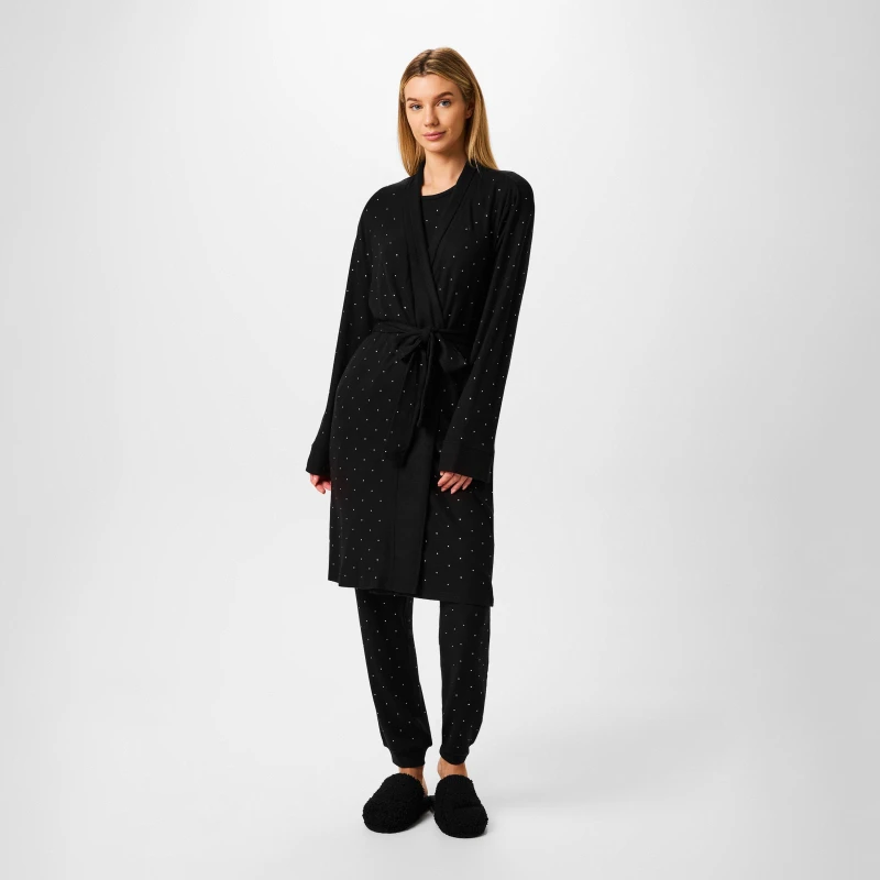 Image of Biba Biba Rhinestone Robe - Black 10