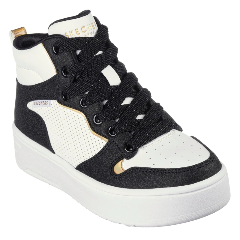 Image of Skechers Court High High-Top Trainers Unisex Kids White/Black unisex C11 (28.5)