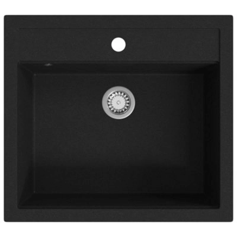 Image of VIDAXL Granite Kitchen Sink Single Basin Black Vidaxl 142954