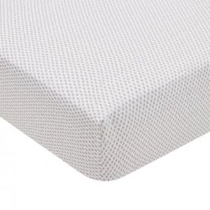 image of Murmur Light Purple Organic Cotton Percale 200 Thread Count 'Rae' Fitted Sheet - double