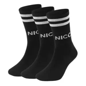 Image of Nicce 3 Pack Crew Socks - Black