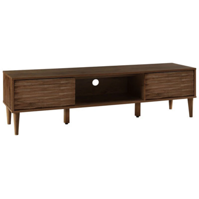 Image of Beliani Retro TV Stand Kayan Dark Brown