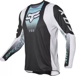 Image of Fox 360 Dier Motocross Jersey, black-white-blue, Size 2XL, black-white-blue, Size 2XL