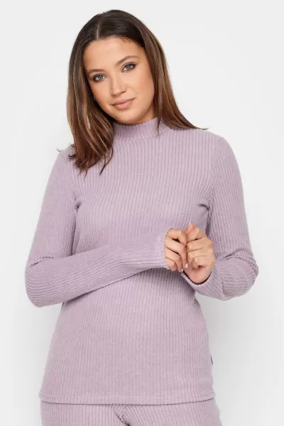 image of Tall High Neck Knitted Top