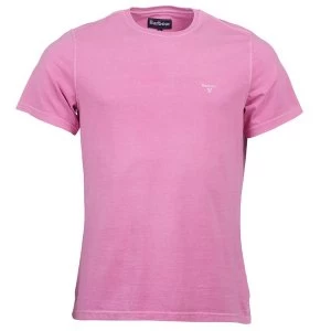 image of Barbour Mens Garment Dyed Tee Mauve XXL