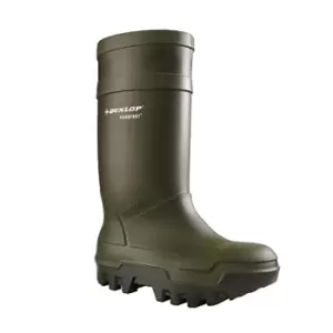 Image of Dunlop Adults Unisex Purofort Thermo Plus Full Safety Wellies (12 UK) (Green)