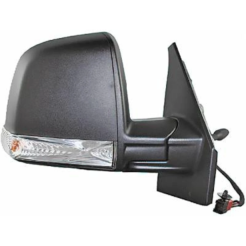 Image of DIEDERICHS 3486024 Wing mirror Right, black, Control: cable pull, Grained Outside Mirror (50)