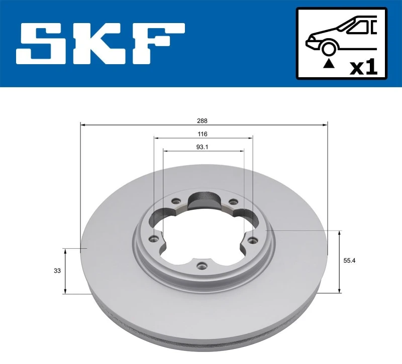 Image of SKF Brake disc SKF VKBD 81389 V1