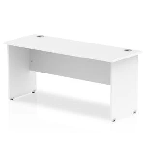 image of Trexus Desk Rectangle Panel End Leg 1600x600mm White Ref MI002248