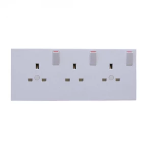 image of Greenbrook 2 Gang to 3 Gang Socket Adaptor