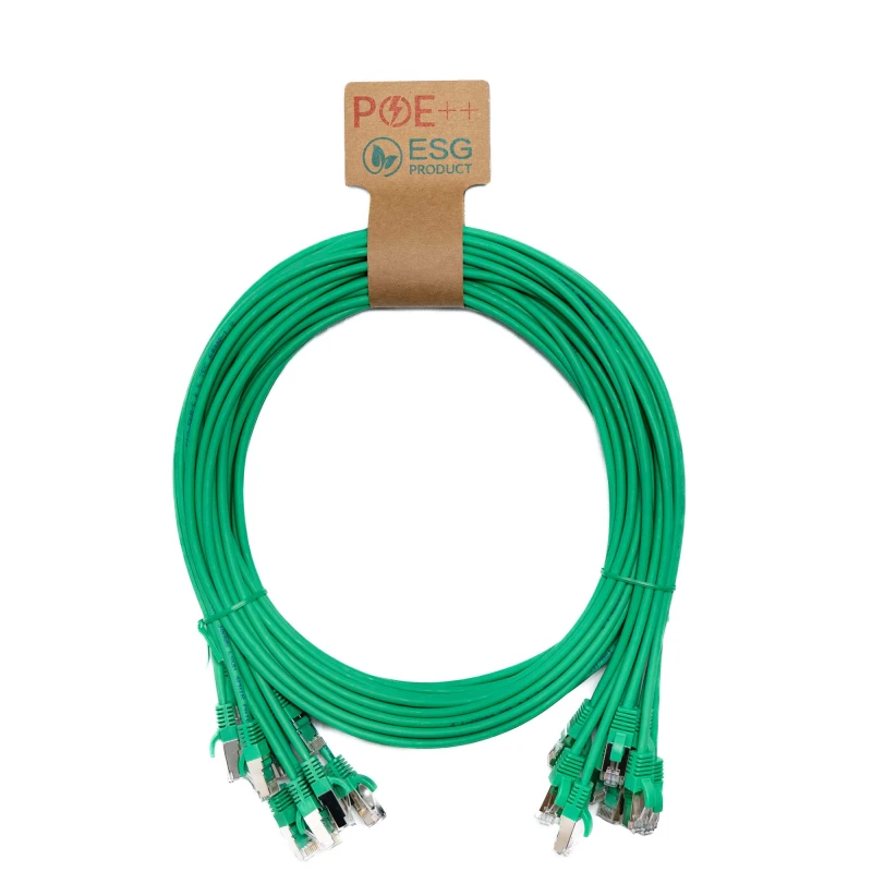 Image of Cablenet Cablenet 0.3m Cat6a RJ45 Green U/FTP LSOH 30AWG Slim Snagless Booted Patch Lead (PK10) SL65-3003P