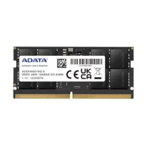 Image of ADATA AD5S480016G-S memory module 16GB 1 x 16GB DDR5 4800 MHz ECC