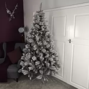 Image of 6ft, 7ft, or 8ft Premier Snow Fir Grey PVC Christmas Tree with Cashmere Tips