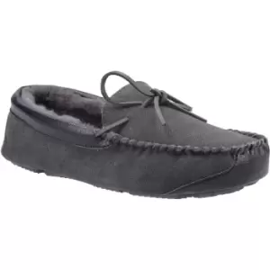 image of Cotswold Mens Northwood Sheepskin Moccasin Slip On Slippers UK Size 10 (EU 44)