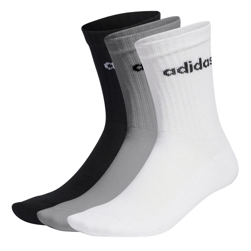 Image of adidas Half-Cushioned Crew 3 Pack Socks Crew Socks 6.5 - 8 Multi 41318199050