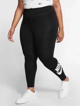 image of Nike NSW Leg-A-See Leggings (Curve) - Black, Size 18-20=1X, Women