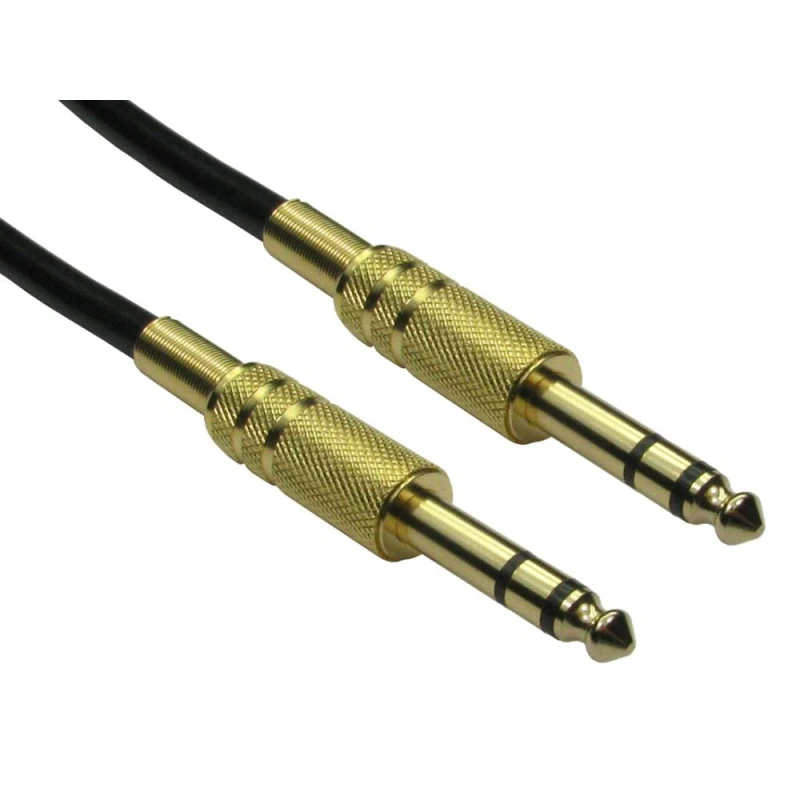Image of Cables Direct 4635-010GD audio cable 1m 6.35mm Black. Gold