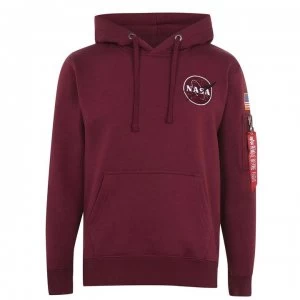 Image of Alpha Industries Hooded Sweatshirt - Burgundy 184