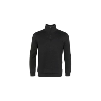 Image of Island Green Supersoft Knit 1/2 Zip Sweater - Black - M Size: Medium