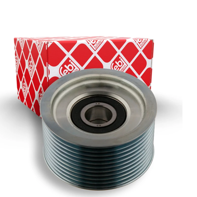 Image of FEBI BILSTEIN 35161 Idler Pulley Metal Deflection/Guide Pulley,v-ribbed belt (312)