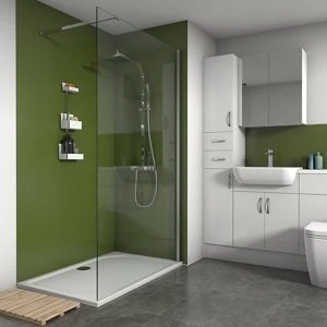 Image of Splashwall Matt Forest 3 sided Shower Panel kit (L)1200mm (W)1200mm (T)4mm