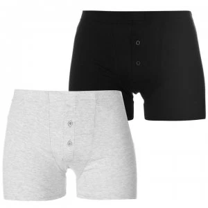 Image of Slazenger 2 Pack Boxers Mens - Black/Grey
