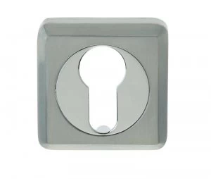 Image of LocksOnline Inner-Circle Square Euro Profile Escutcheon