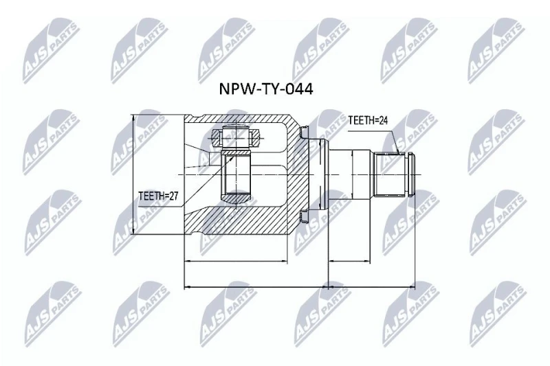 Image of NTY CV joint kit NTY NPW-TY-044