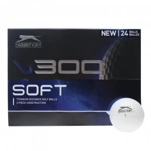 Image of Slazenger V300 Soft Golf Balls 24 Pack - White