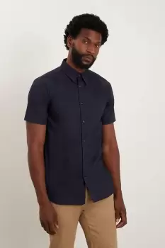 image of Mens Short Sleeve Sateen Shirt