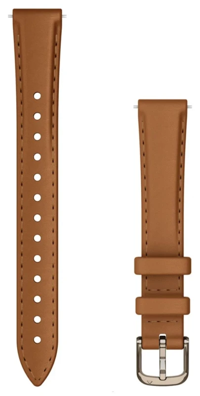 Image of Garmin 010-13302-20 Lily 2 Bands (14 mm) Tan Leather Cream Watch