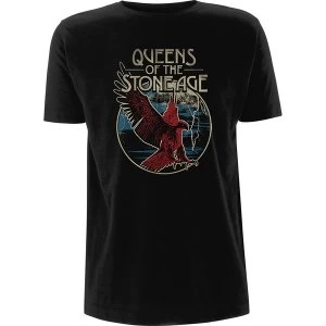 Image of Queens Of The Stone Age - Eagle Unisex Large T-Shirt - Black