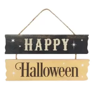 image of Happy Halloween Hanging MDF Sign