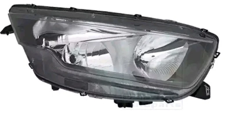 Image of VAN WEZEL 2817962M Headlights H7/H1, Right, with motor for headlamp levelling Headlight (259)