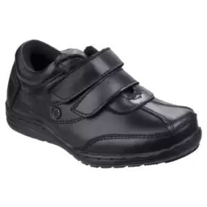 image of Mirak Billy Touch Fastening School Shoes Male Black UK Size 11