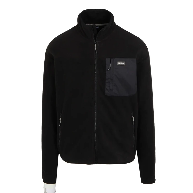 Image of Regatta Regatta Men 'Frankie' Full Zip Fleece in Black Size: 3X-Large Black XXXL Male 5063019778068