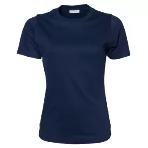 Image of Tee Jays Womens/Ladies Interlock Short Sleeve T-Shirt (3XL) (Navy Blue)