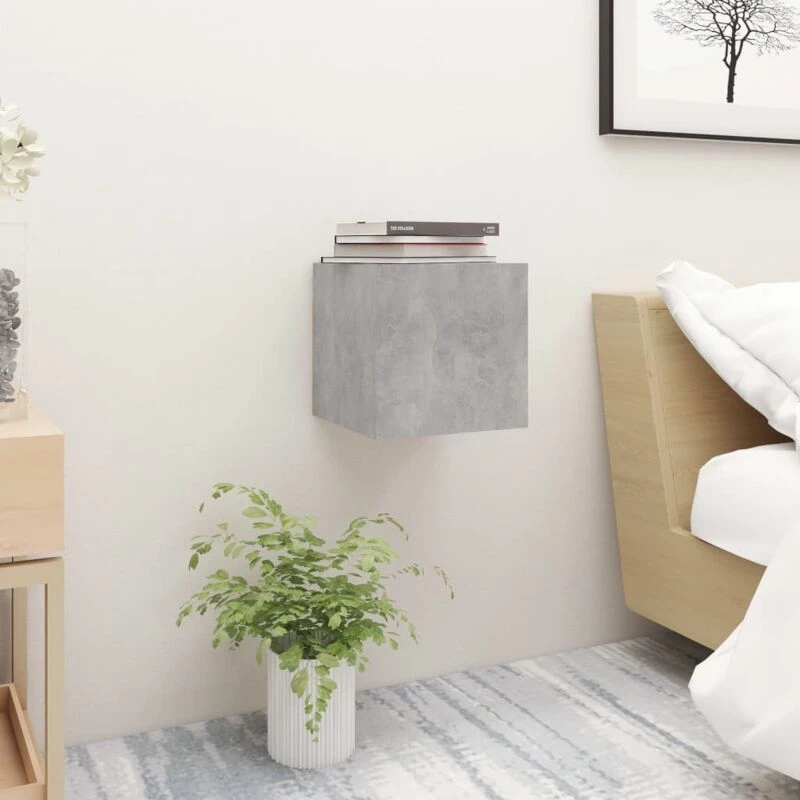 Image of VIDAXL Bedside Cabinet Concrete Grey 30.5x30x30cm Engineered Wood vidaXL 8720286579794