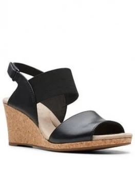 image of Clarks Lafley Lily Wedge Sandal - Black