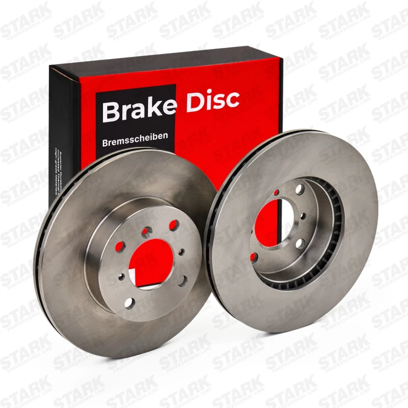 Image of STARK SKBD-0022141 Brake disc Front Axle, Vented, Cast Iron, Uncoated, Untreated, without bolts/screws Cast Iron Brake Disc (82)