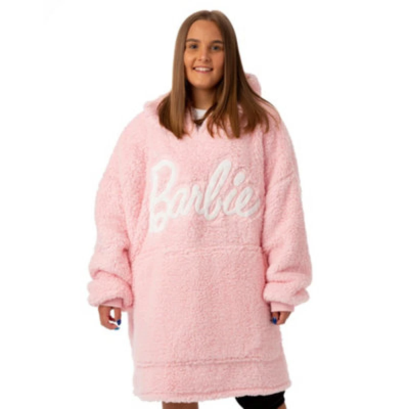 Image of Barbie Blanket Hoodie Pink